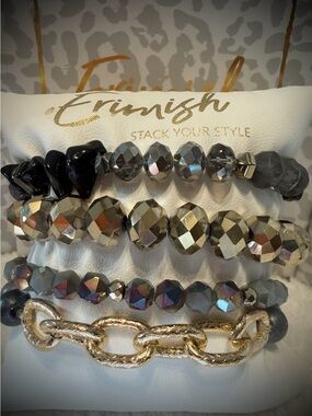 New ERIMISH Bracelets 4 Pc- Black - Custom Regular, Kids or Extended Size